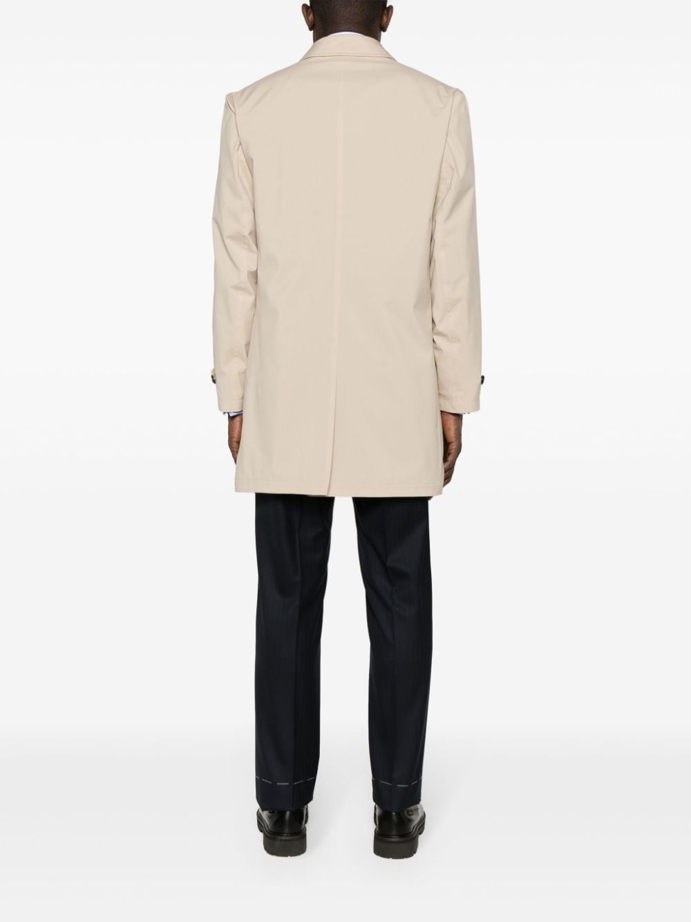 Shop Brioni Single-breasted Mid-length Parka In 中性色