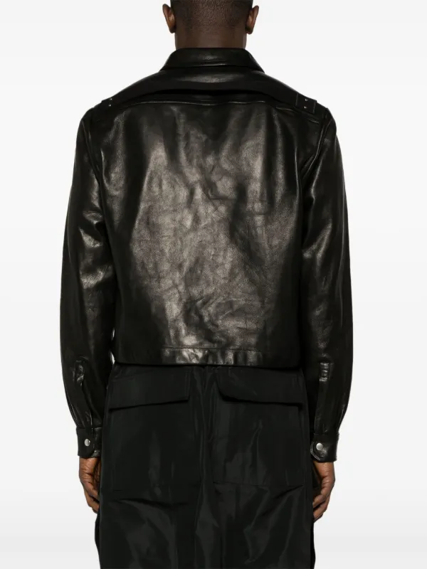 Rick Owens Alice Strobe Leather Shirt Jacket - Farfetch