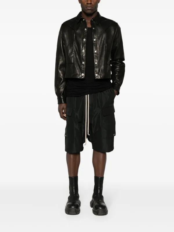 Rick Owens Alice Strobe Leather Shirt Jacket - Farfetch