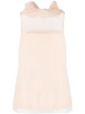 Fabiana Filippi roll-neck tulle top - Pink