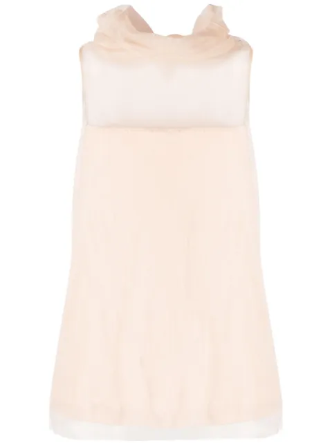 Fabiana Filippi roll-neck tulle top