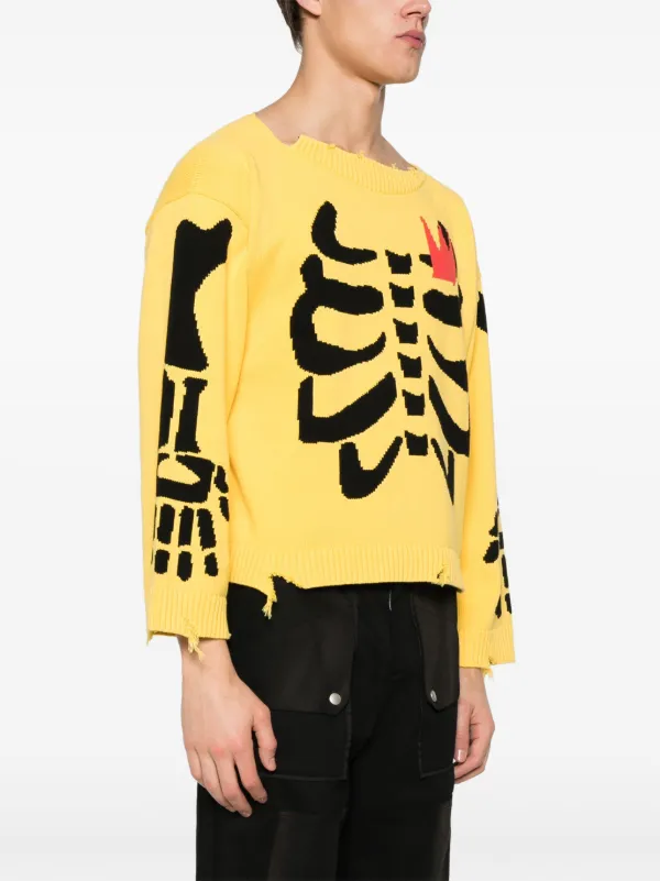 Charles Jeffrey Loverboy intarsia-knit Jumper | Yellow