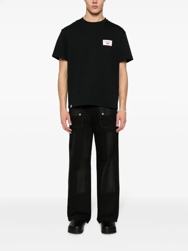 【関税込み】Charles Jeffrey LOVERBOY ブラック ロゴ Tシャツ Charles Jeffrey Loverboy Label Tシャツ | ブラック | FARFETCH JP
