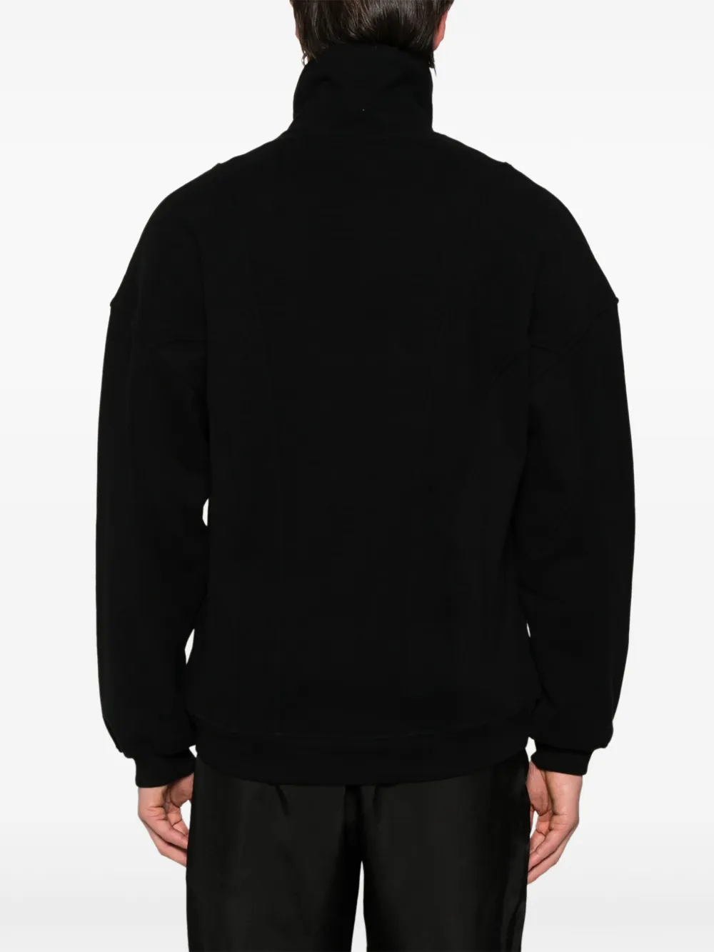 Saint Laurent Sweater met geborduurd logo Zwart
