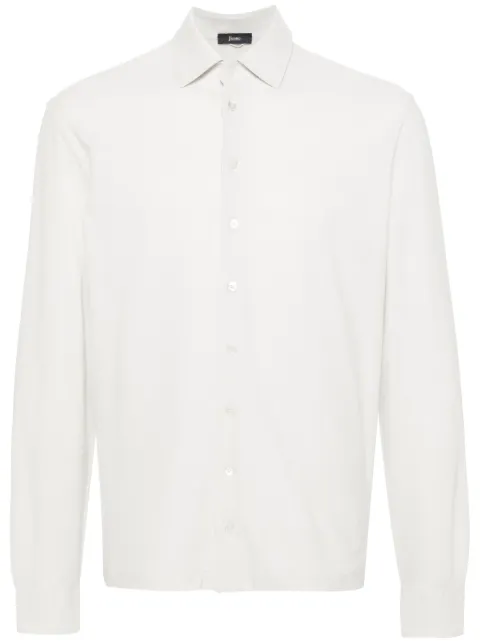 Herno spread-collar cotton shirt