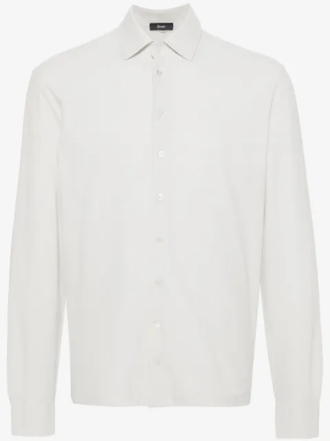 Herno spread-collar cotton shirt