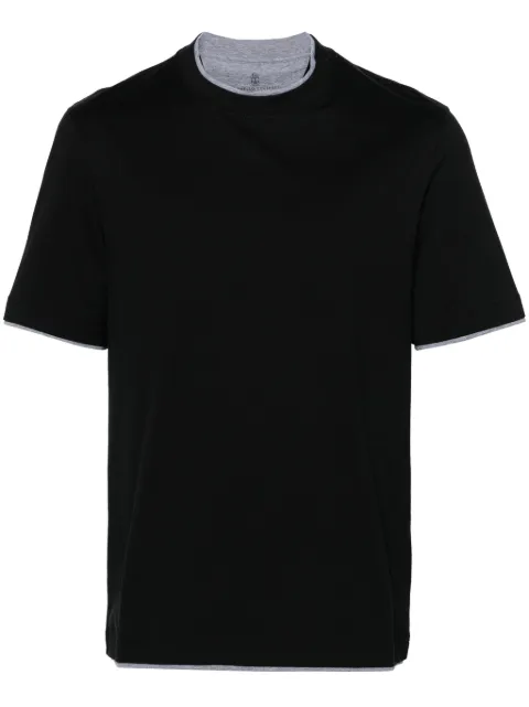 Brunello Cucinelli layered cotton T-shirt