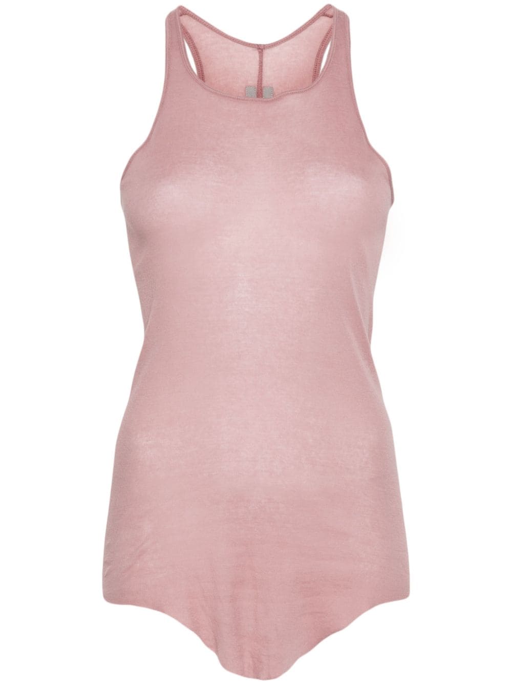 Shop Rick Owens Ribbed Organic-cotton Top In Pink