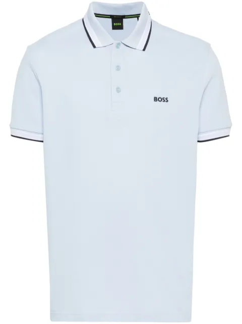 BOSS logo-embroidered polo shirt