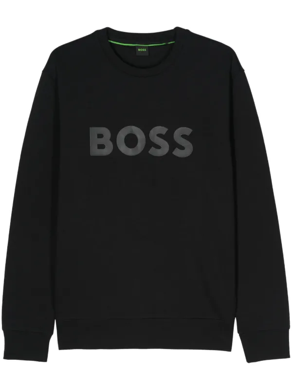 【関税込み】BOSS ブラック ボンディングロゴ スウェットシャツ BOSS ロゴ スウェットシャツ | ブラック | FARFETCH JP