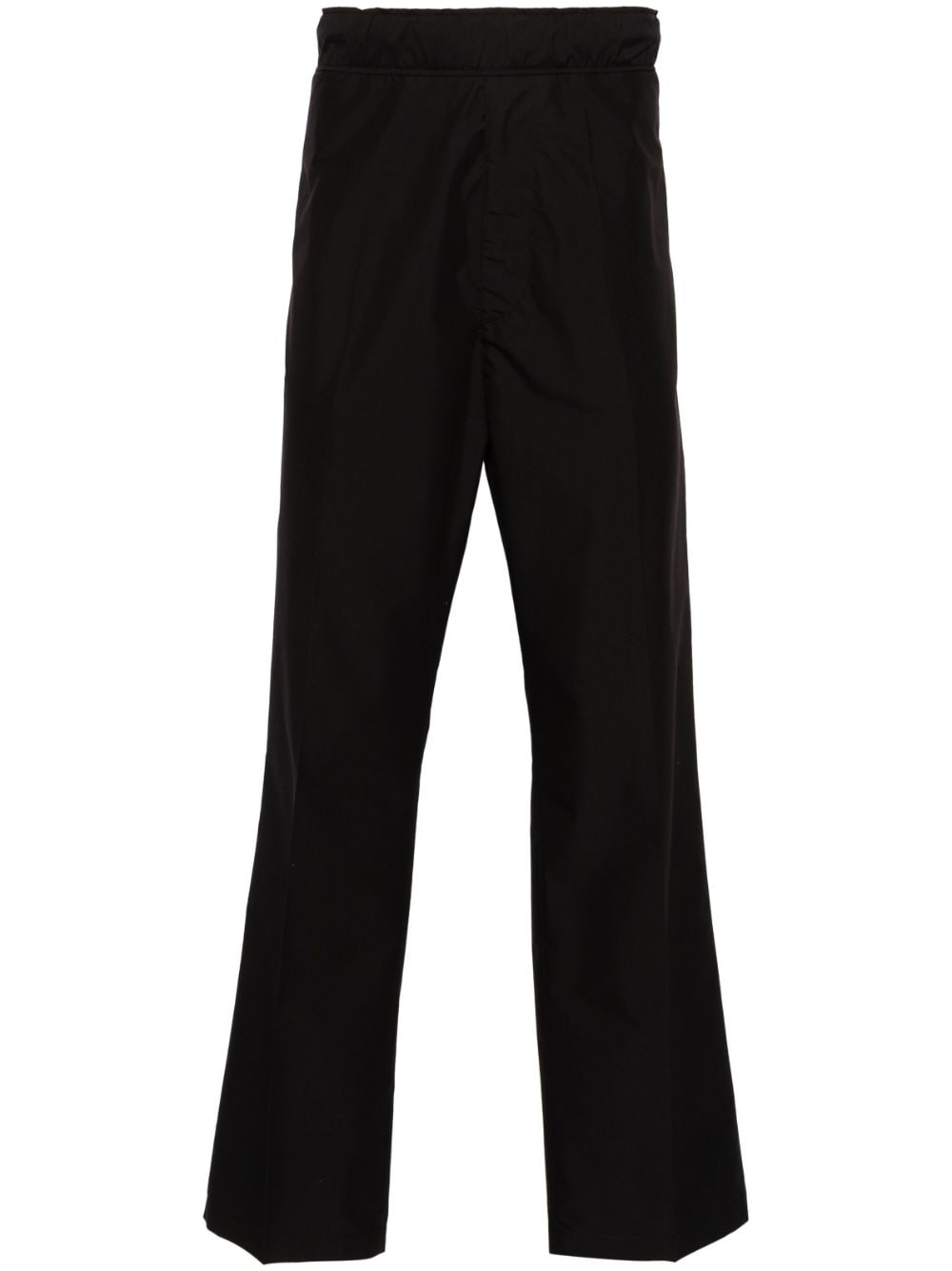 Moncler Straight broek met logopatch Zwart