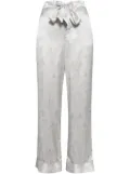 Kiki de Montparnasse graphic-print silk lounge trousers - Grey