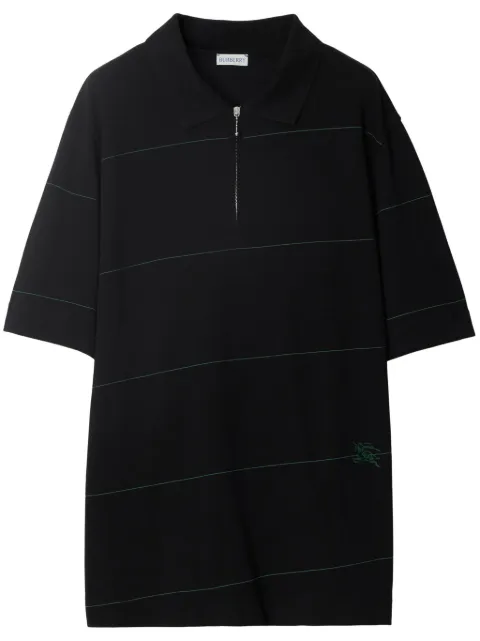 Burberry logo-embroidered striped polo shirt