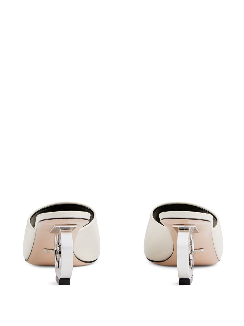 Shop Gucci 75mm Interlocking G Leather Sandals In Weiss