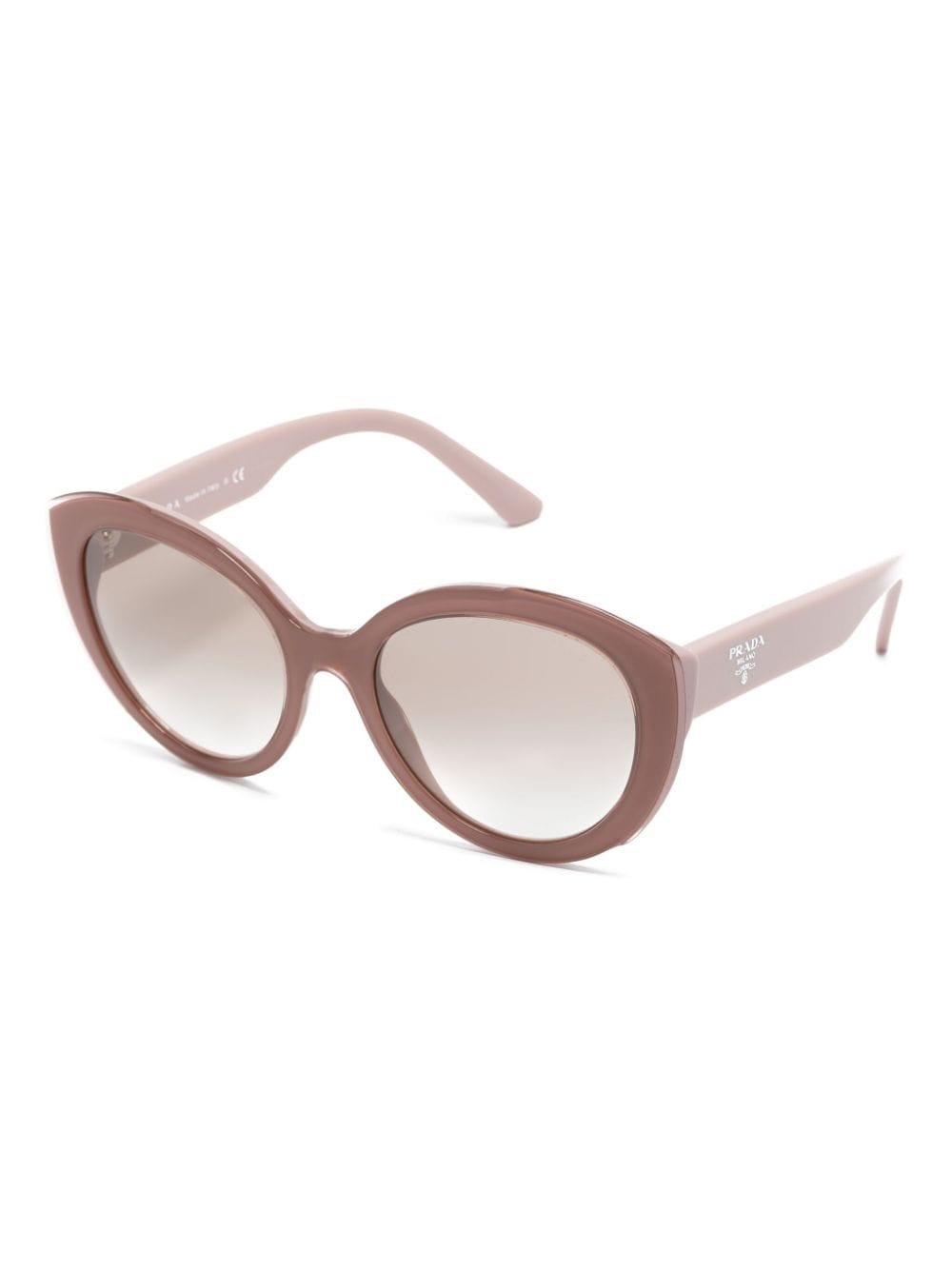 Prada Eyewear engraved-logo oversize-frame sunglasses - Roze