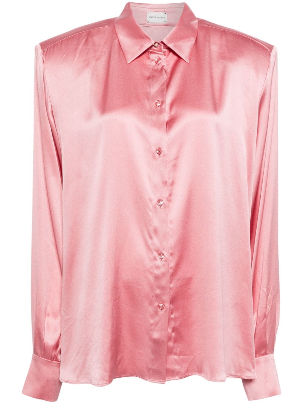 Magda Butrym Zijde-satijnen blouse Roze
