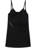 We11done V-neck slip minidress - Black