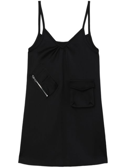 We11done V-neck slip minidress