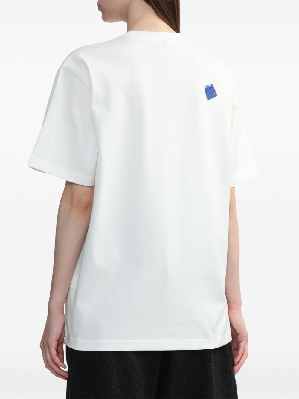 Shop Ader Error Gemma Crystal-embellished T-shirt In White