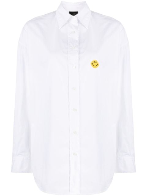 Joshua Sanders smiley-motif cotton shirt 