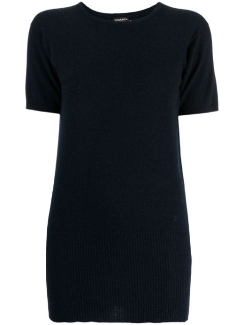 CHANEL 2000s knitted cashmere T-shirt Women