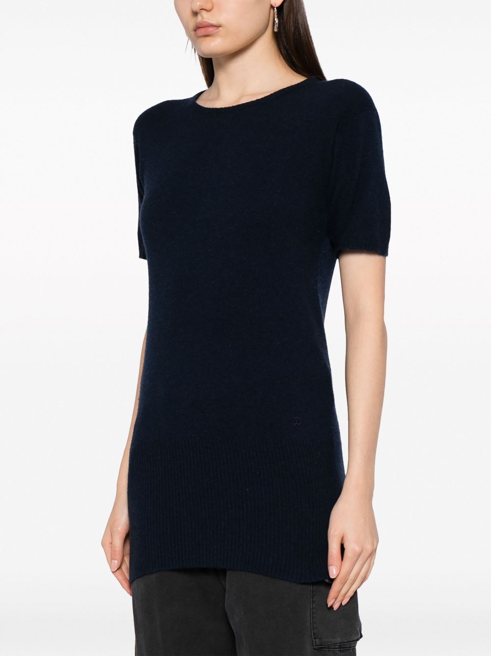 CHANEL 2000s knitted cashmere T-shirt Women