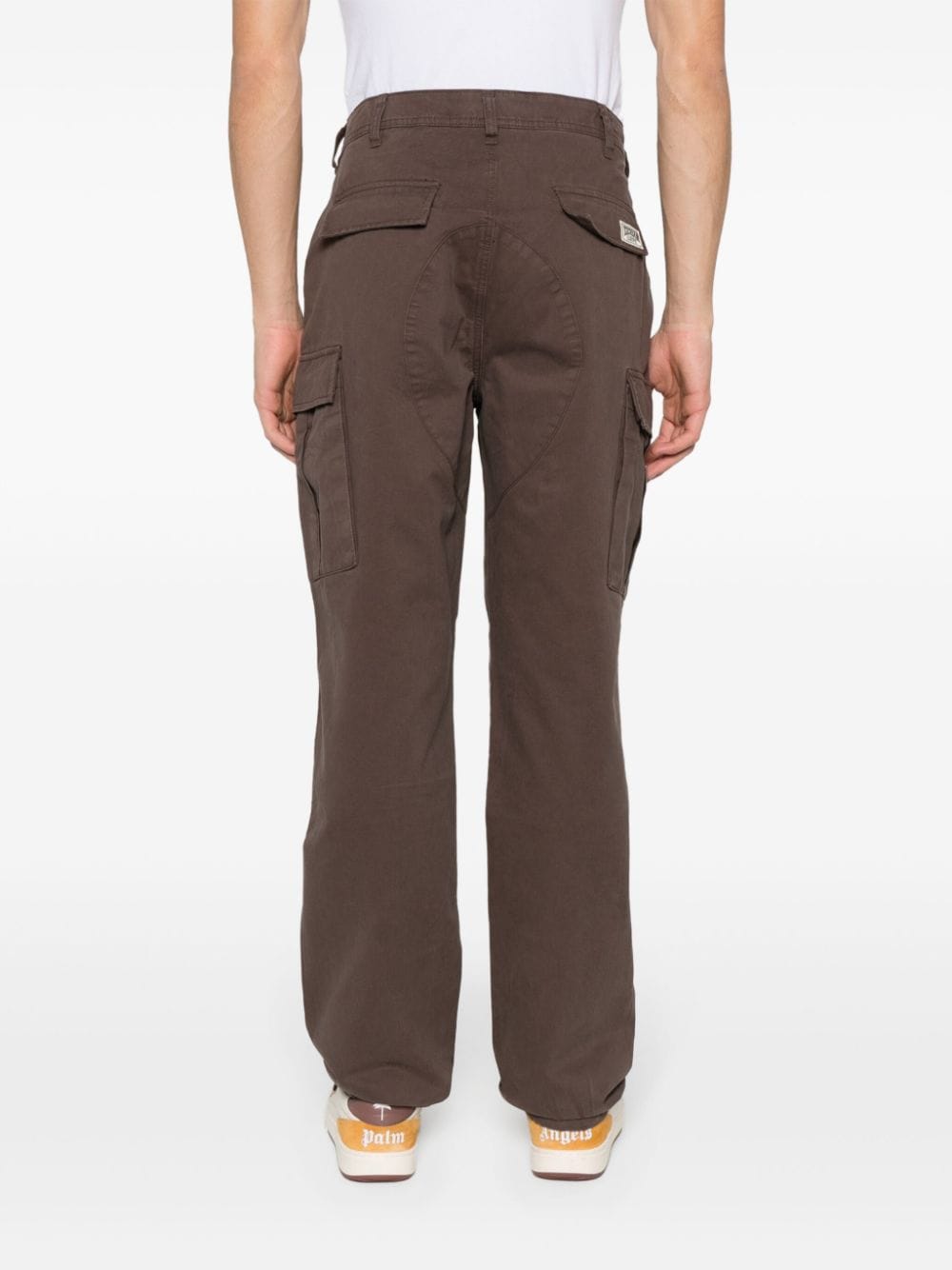 Shop Icecream Running Dog Tapered-leg Trousers In Brown