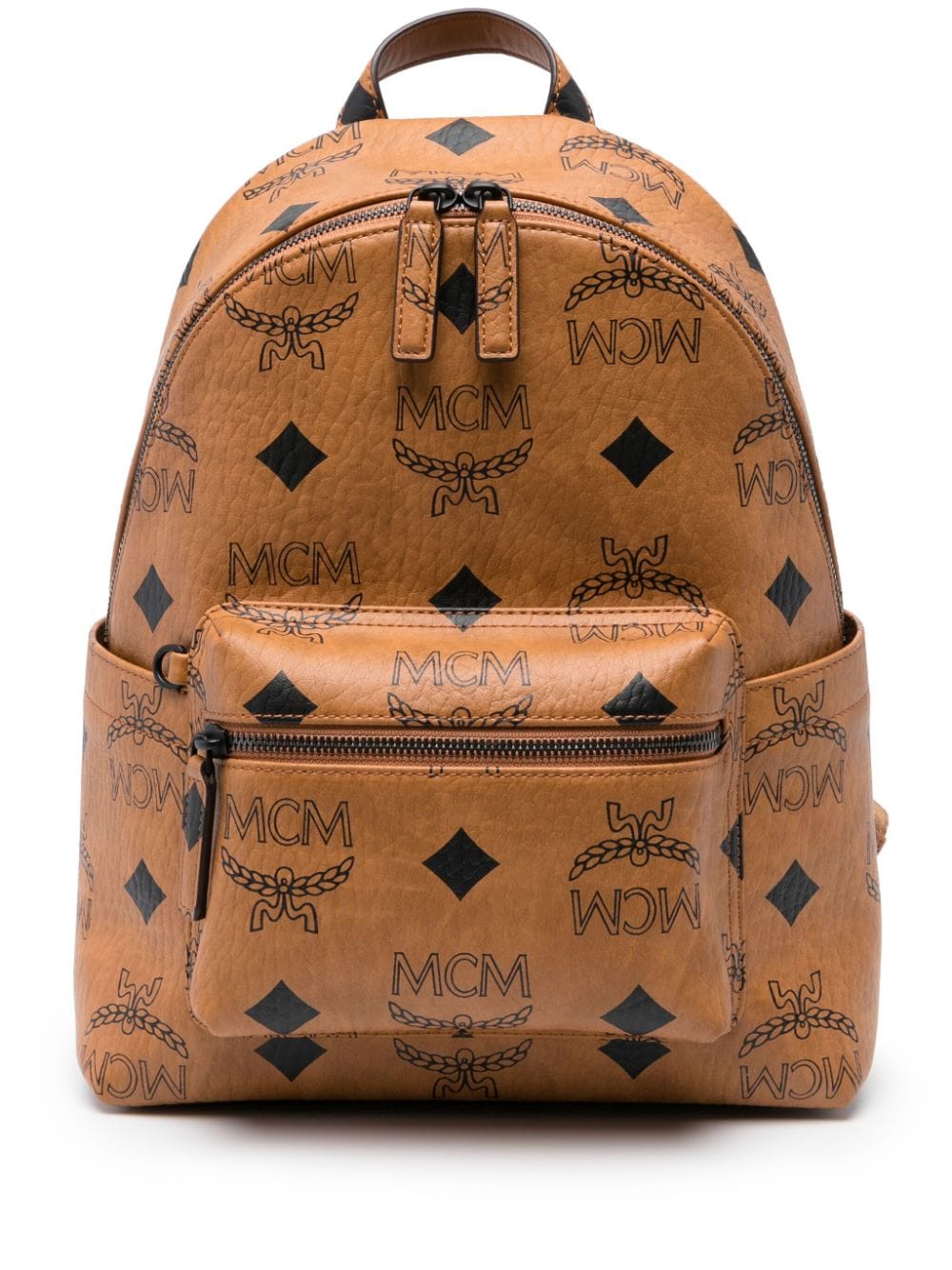 Mcm Medium Stark Maxi Visetos-print Backpack In Brown