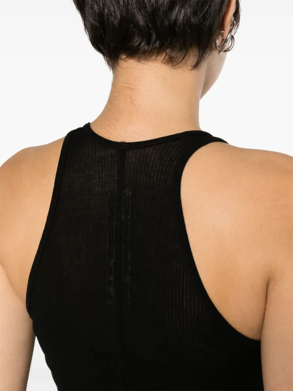 Rick Owens ファインリブ セミシアー ミニドレス | ブラック