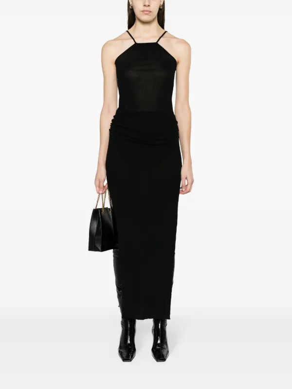 Rick Owens Sacris リブニット マキシスカート | ブラック