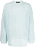FIVE CM crew-neck open-knit jumper - Blue