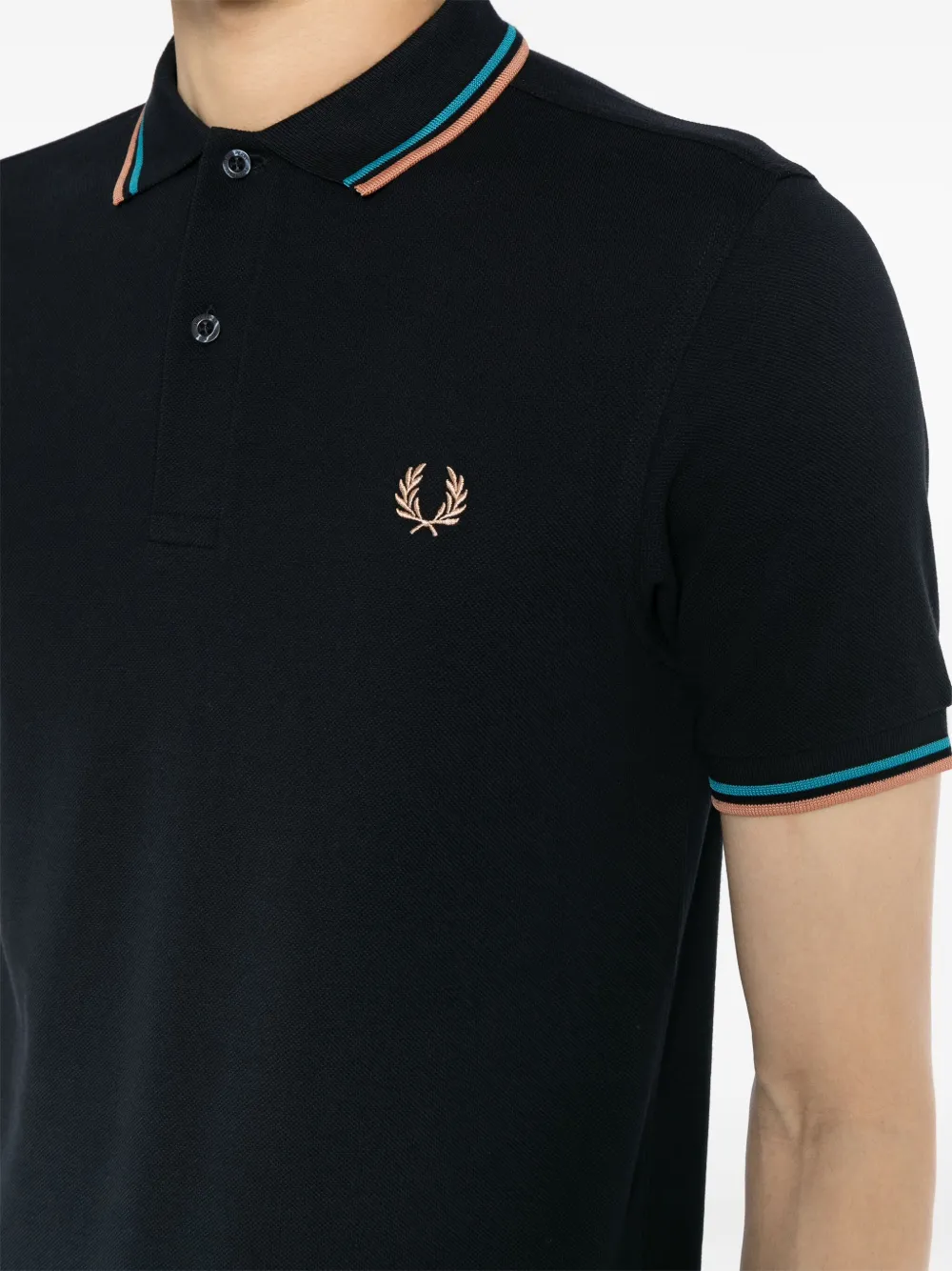 Fred Perry Poloshirt met borduurwerk Blauw