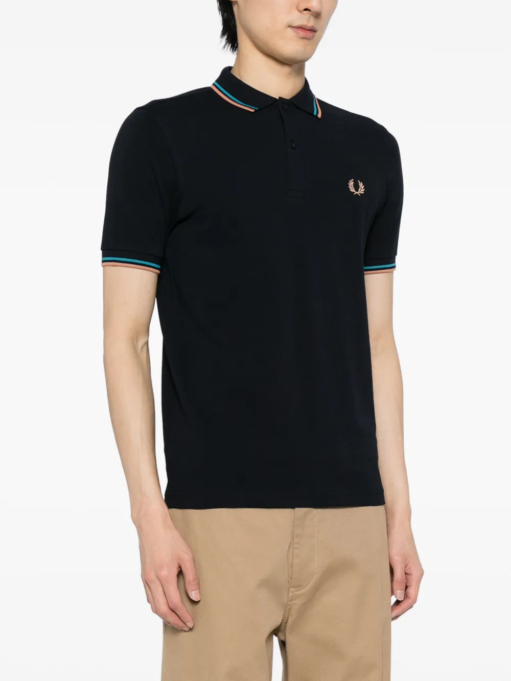 Fred Perry Poloshirt met borduurwerk Blauw