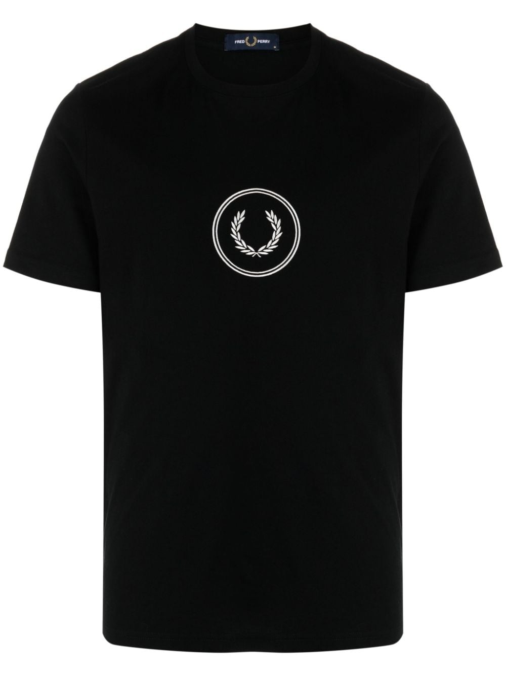 Fred Perry Laurel Wreath-embroidered Cotton T-shirt In Black