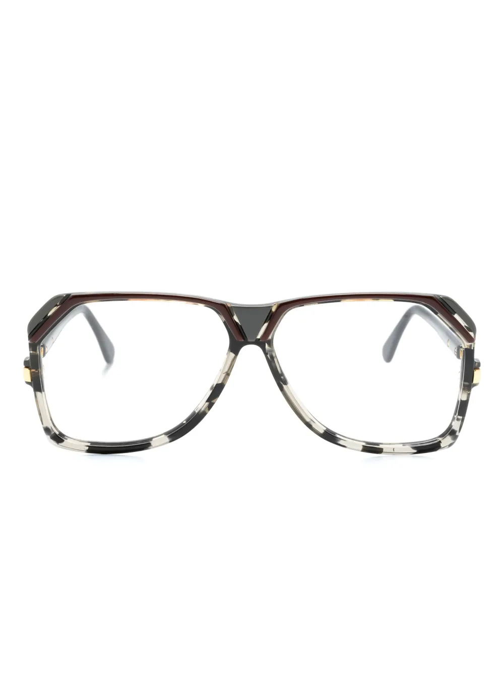 Cazal 186 geometric-frame glasses | Black | Image 1
