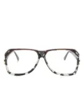 Cazal 186 geometric-frame glasses - Black