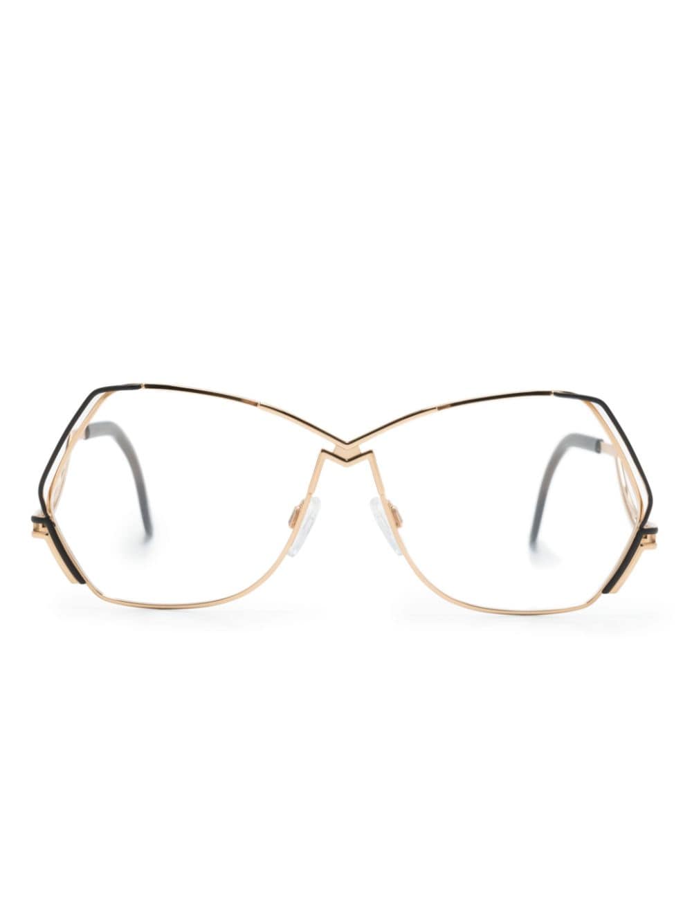 Cazal 226 Geometric-frame Glasses In 金色