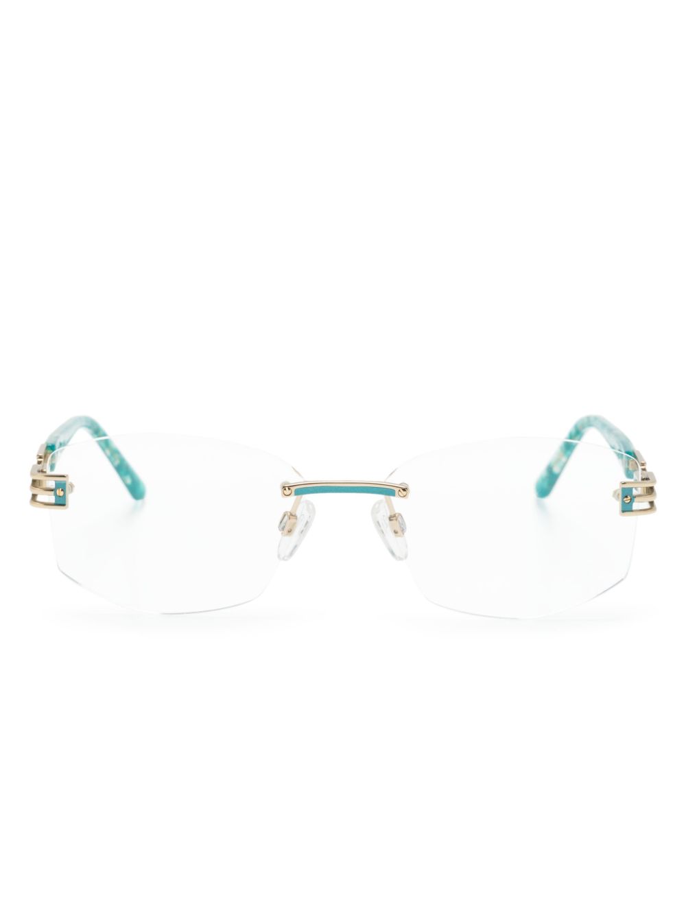 Cazal Rectangle-frame Glasses In 绿色