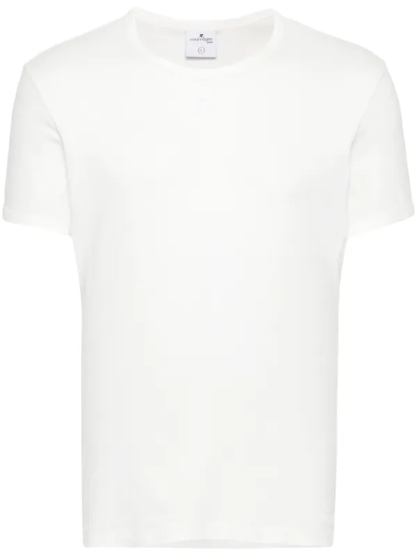 courrèges ホワイト ロゴ Tシャツ Courrèges ロゴ Tシャツ | ホワイト | FARFETCH JP