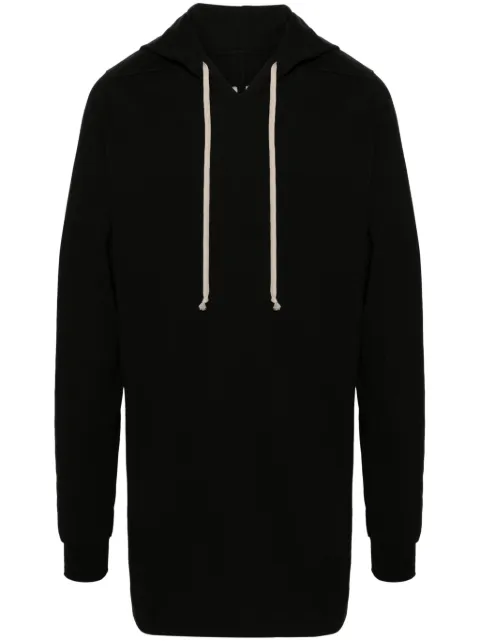 Rick Owens mid-length organic-cotton hoodie