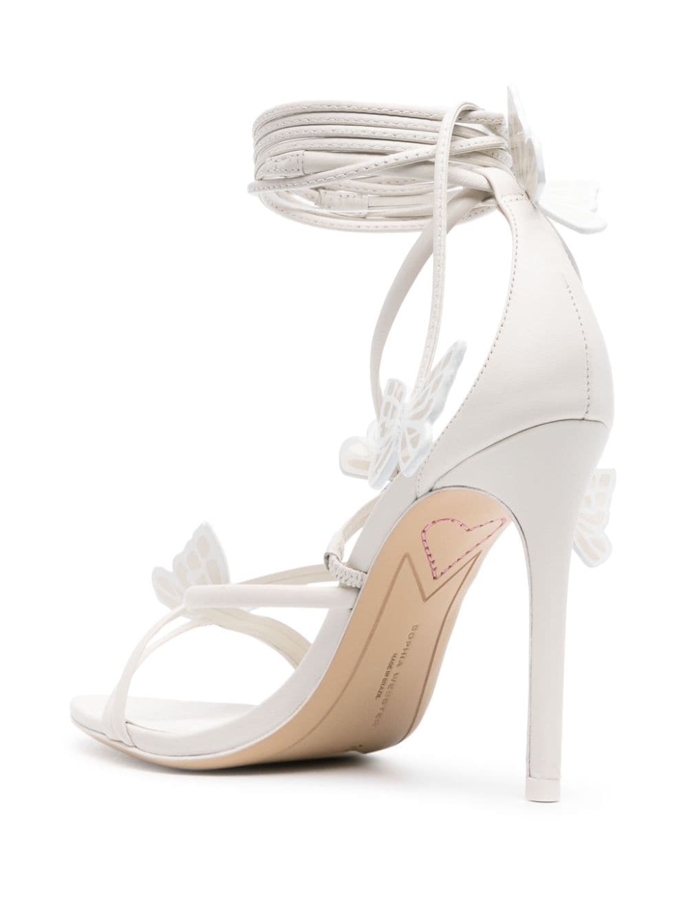 Shop Sophia Webster Vanessa 100mm Strappy Sandals In White