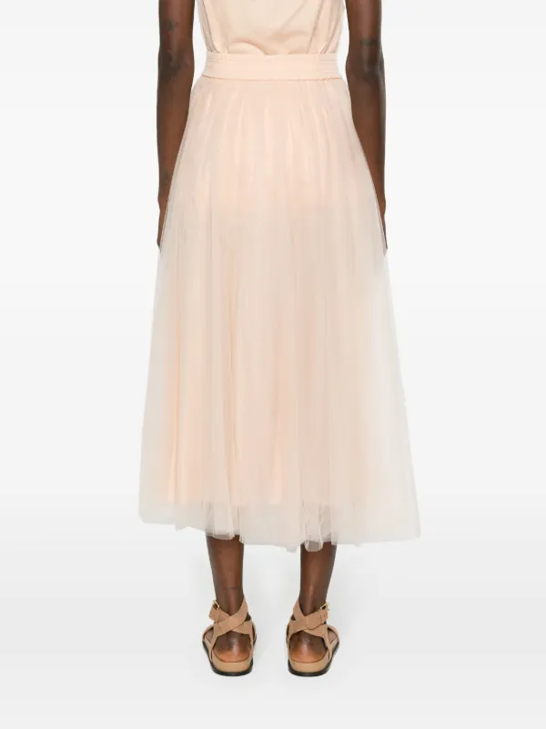 Tulle flared shop midi skirt