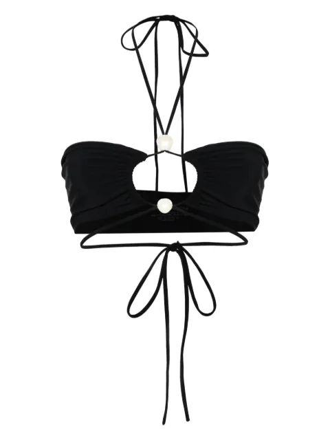 Magda Butrym pearl-detailed bandeau bikini top