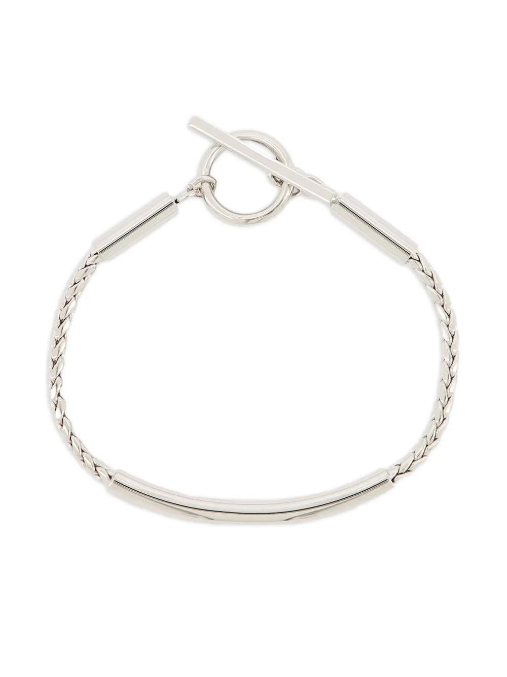 Saint Laurent rope-chain tube bracelet - Silver