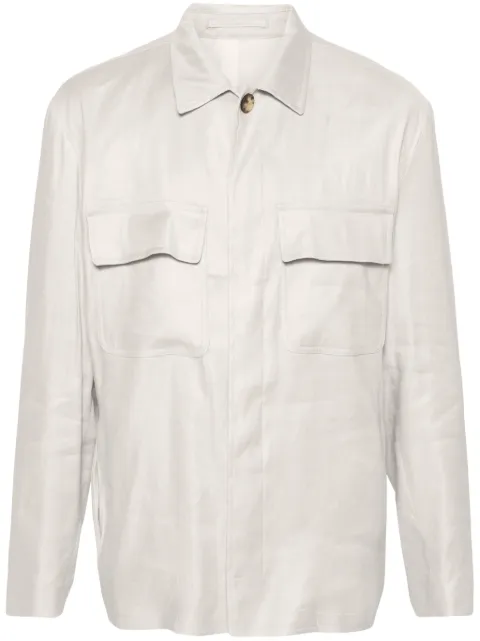 Lardini classic-collar shirt jacket