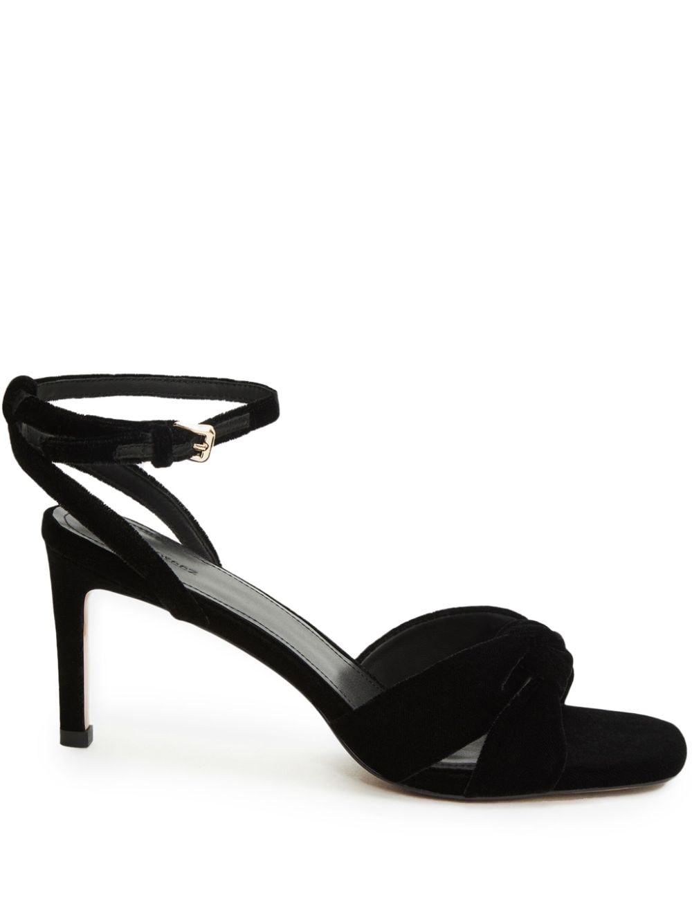 12 STOREEZ 75mm square-toe velvet sandals...