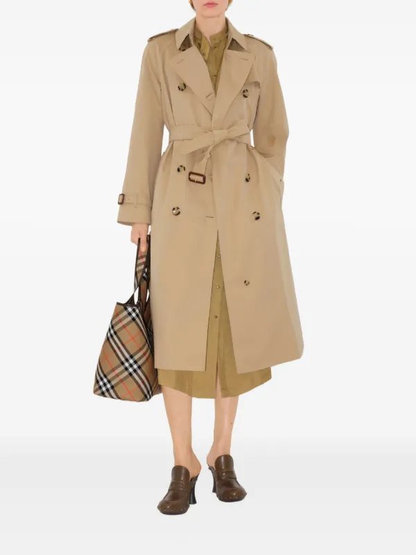 Burberry ダブルブレスト トレンチコート | ニュートラル