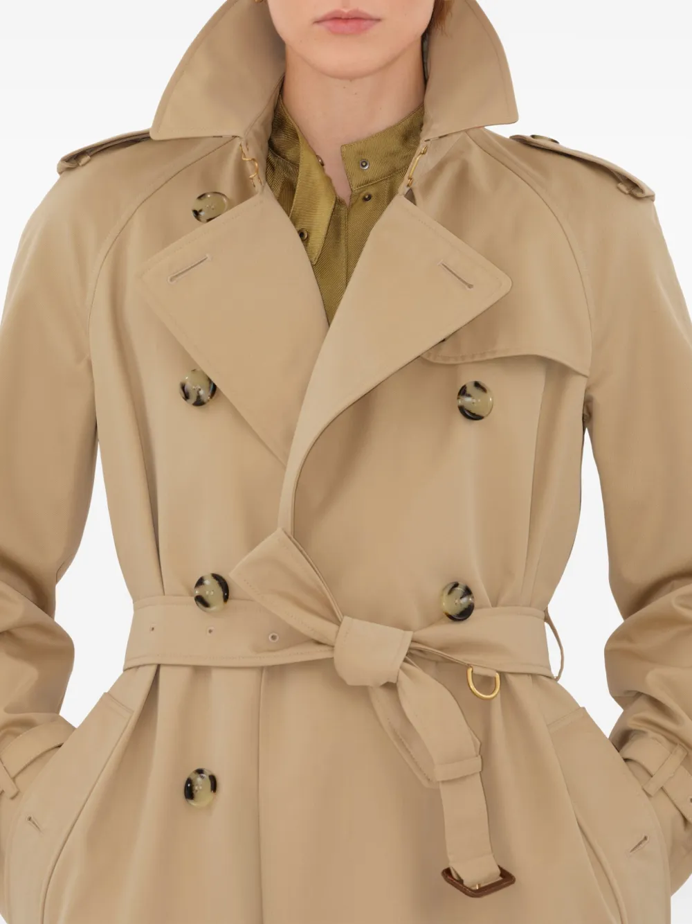 Burberry ダブルブレスト トレンチコート | ニュートラル
