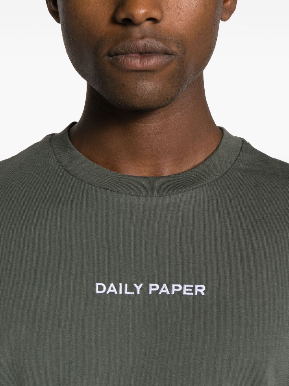 Shop Daily Paper Logotype Cotton T-shirt In Green