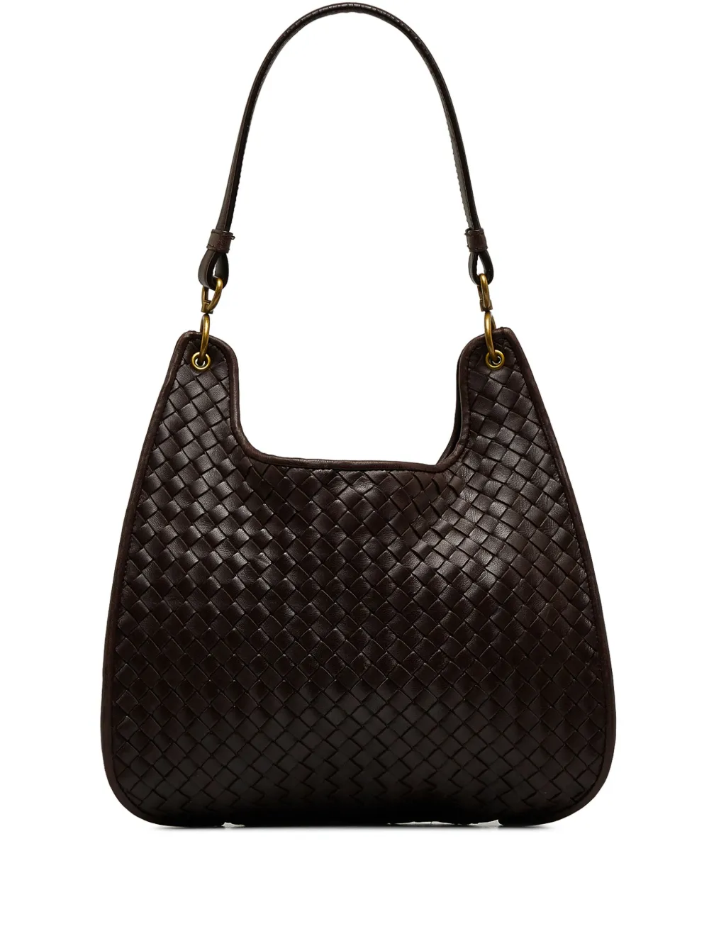 Woven leather hobo sale